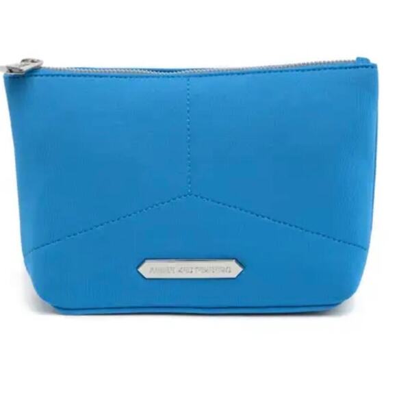 Aimee Kestenberg Skyler Neoprene Pouch Clutch Zip Top Lined Memphis Blue #478 - Picture 1 of 7